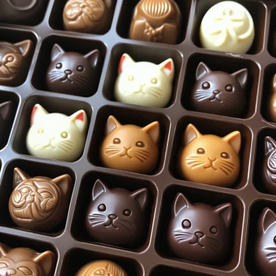 Cute Cat Face Chocolates