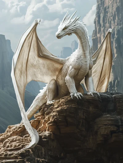 Majestic White Dragon