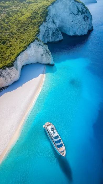 Yacht on Crystal Waters