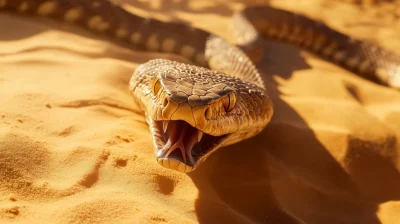 Angry Snake in the Desert