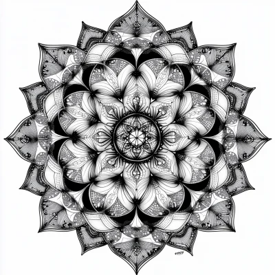 Intricate Symmetrical Mandala