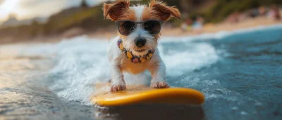 Surfing Jack Russell