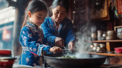 Young Yao Girl in Traditional Costume