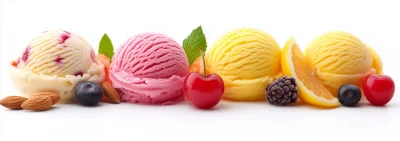 Colorful Ice Cream Scoops