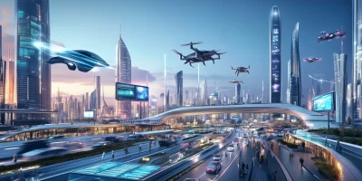 Futuristic Cityscape in 2050