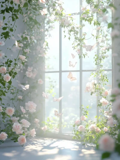 Dreamy Floral Window