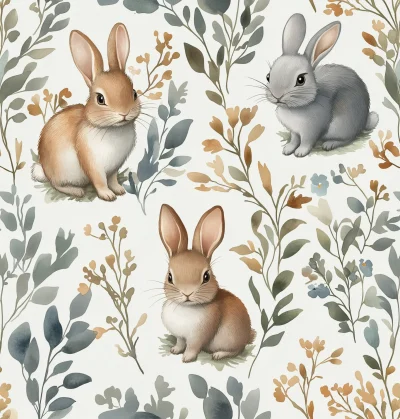 Cute Pastel Bunnies Pattern