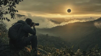 Wildlife Photographer during Eclipse