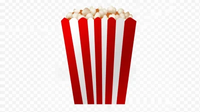 Striped Popcorn Box Clip Art