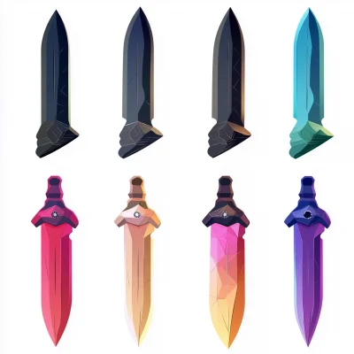 Colorful Kunai Knives