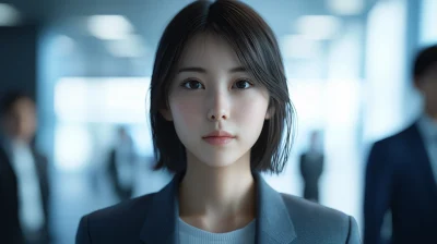 Japanese Woman in Casual Suit