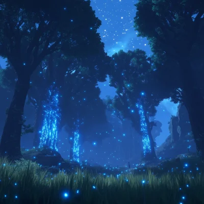 Ancient Forest at Night