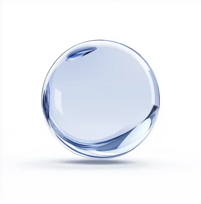 Large Bubble on White Background