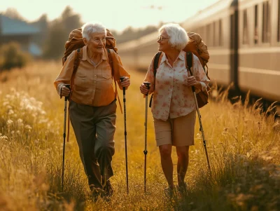 Elderly Couple Enjoying a Walk
