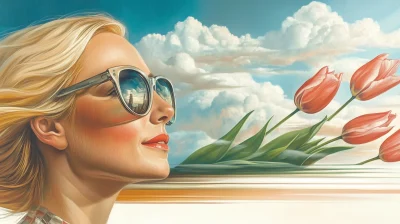 Portrait of a Woman with Sunglasses