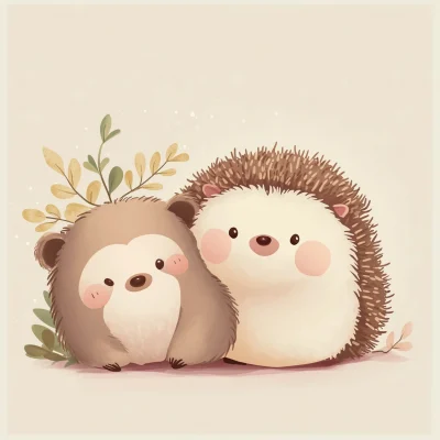 Cozy Sloth and Hedgehog