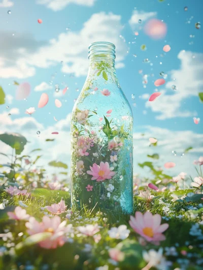 Dreamy Beverage Bottle Art