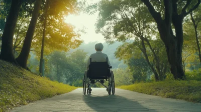 Elderly Woman in Nature