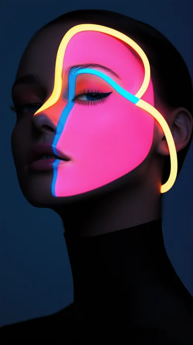 Neon Portrait of a Girl