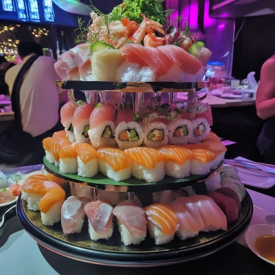 Cyberpunk Sushi Tower