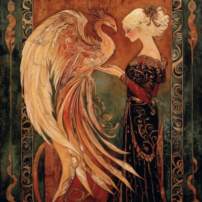 Phoenix and Woman