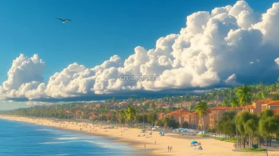 Aerial View of Hermosa Beach