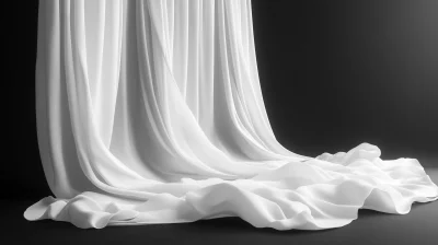 Floating White Curtains