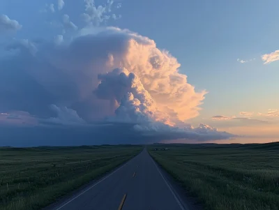 Sunset Over Thunderheads