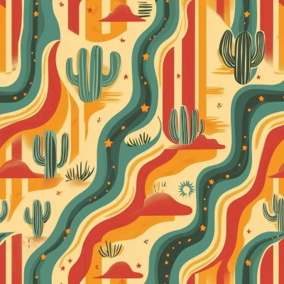 Retro Western Groovy Pattern