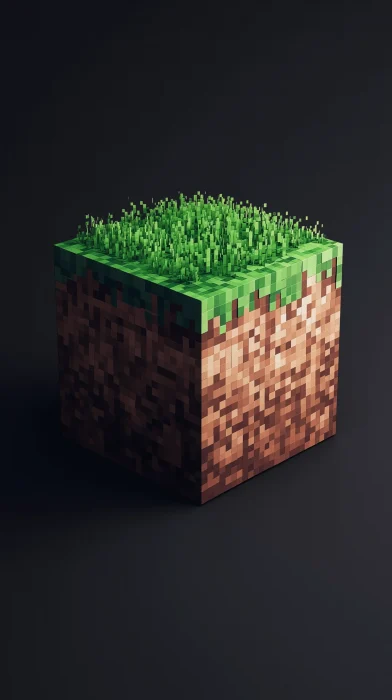 Minecraft Grass and Dirt Cube