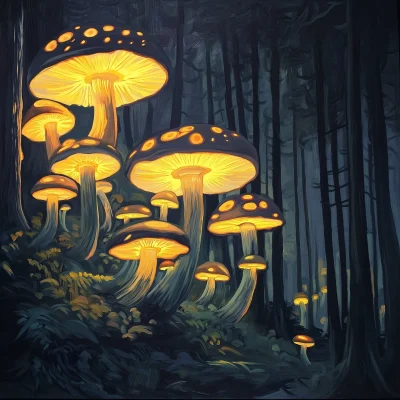 Glowing Mushrooms