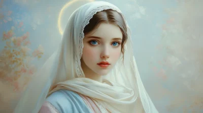 Serene Woman in Light Colors