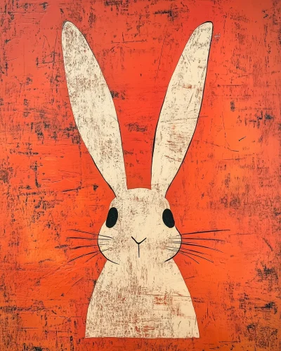 Quirky Abstract Rabbit