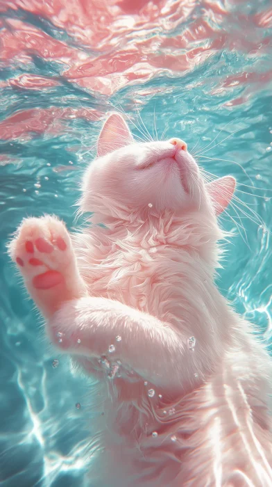 Floating Cat in Holographic Waters