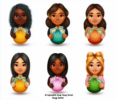 Women Holding Money Bags Emoji Pack