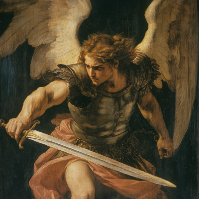 Saint Michael in a Threatening Pose