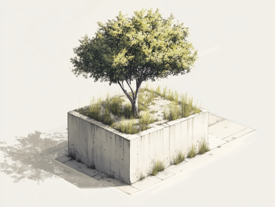 Isometric Tree Illustration