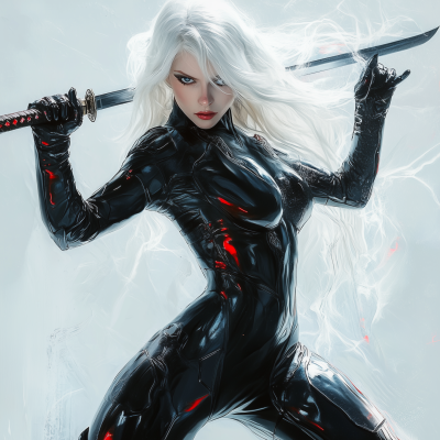 Dancing Warrior in Latex