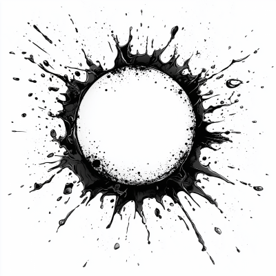 Mud Spatter in Black and White