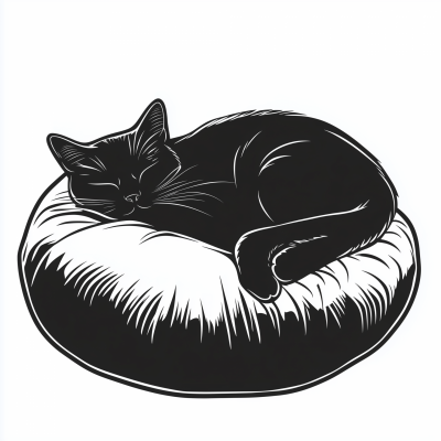 Cat on Pillow