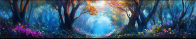 Colorful Forest Scene