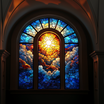 Stained Glass Triptych