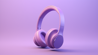 Modern Purple Headphones