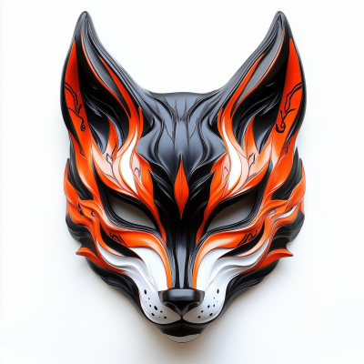 Vibrant Kitsune Mask