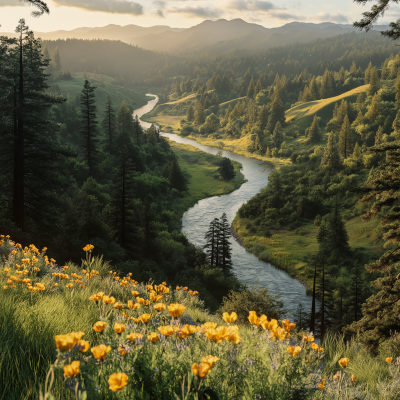 Serene Eel River Landscape