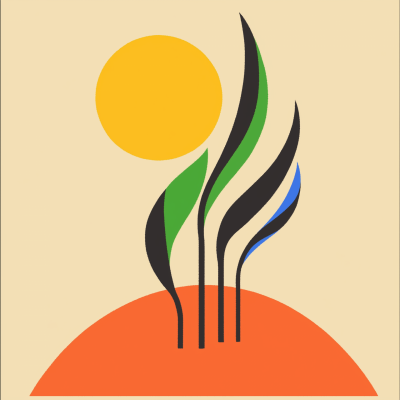 Wheat Growing Towards the Sun