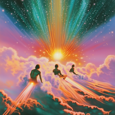 Cosmic Scene of Heavenly Aliens