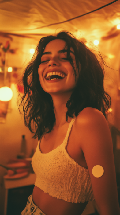 Laughing Girl at House Party
