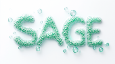Bubbles Forming the Word SAGE