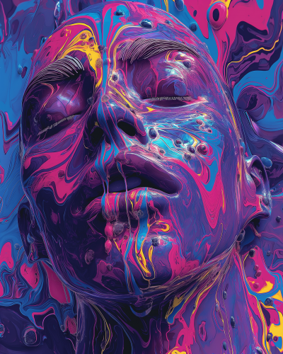 Surreal Melting Portrait